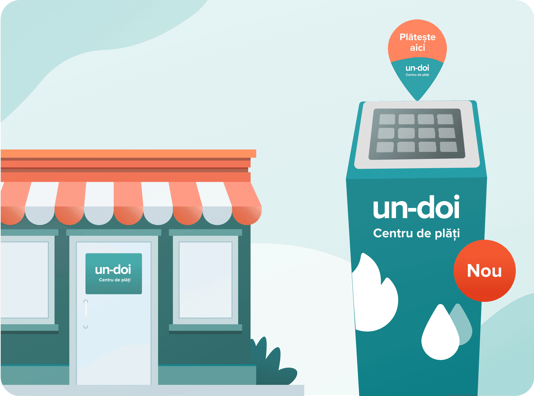 Plătești în magazinele partenere un-doi